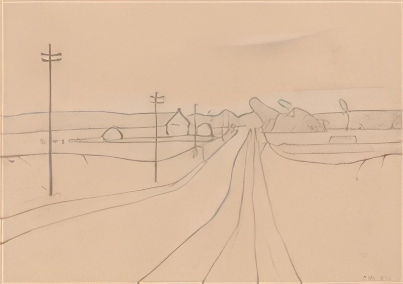 L S Lowry Landscape, Lytham A4 Photo Print 1