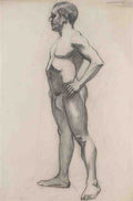 L S Lowry Life Drawing Of A Man(2) A4 Photo Print 1