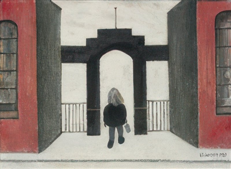 L S Lowry Man Going To Work (Figure In A Gateway) A4 Photo Print 1