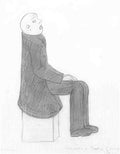 L S Lowry Man Seated On Front In South Shields(1) A4 Photo Print