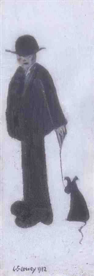L S Lowry Man With A Dog(1) A4 Photo Print 1