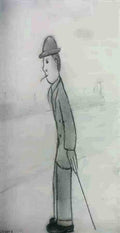 L S Lowry Man With Bowler Hat(1) A4 Photo Print 1