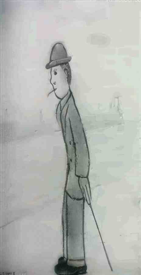 L S Lowry Man With Bowler Hat(1) A4 Photo Print