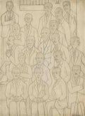 L S Lowry Men At A Meeting 1 A4 Art Photo Print