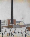 L S Lowry Mill Scene With Figures 1 A4 Art Photo Print
