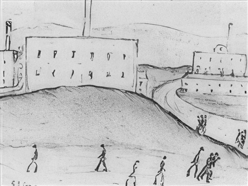 L S Lowry Mill Scene, 1943 A4 Art Photo Print 1