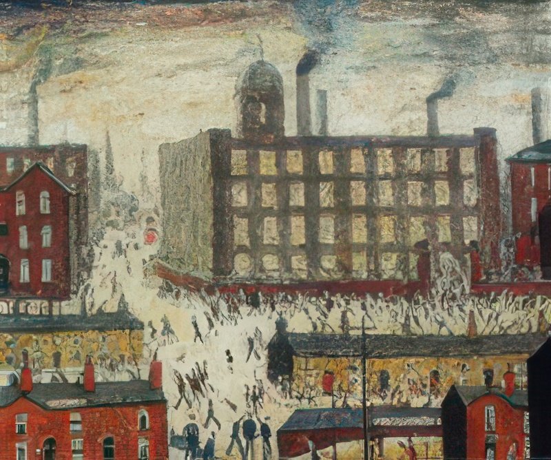L S Lowry Mill Scene(2) A4 Photo Print 1