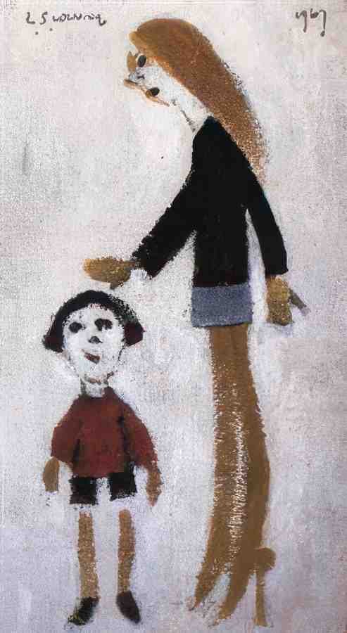 L S Lowry Mother And Child(1) A4 Photo Print