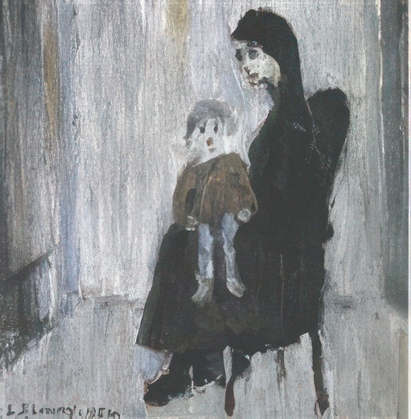 L S Lowry Mother And Child 2 A4 Art Photo Print 1