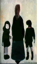 L S Lowry Mother And Children 4 A4 Art Photo Print
