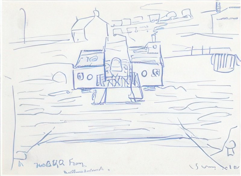 L S Lowry North Blyth Ferry, Northumberland A4 Art Photo Print 1