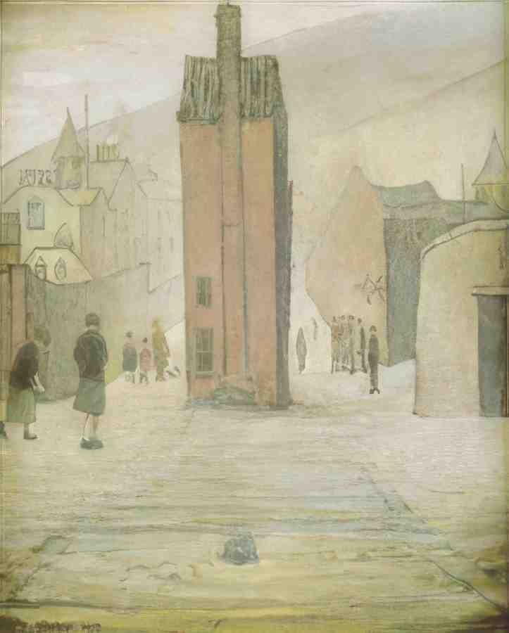 L S Lowry Old Building, Edinburgh(1) A4 Photo Print