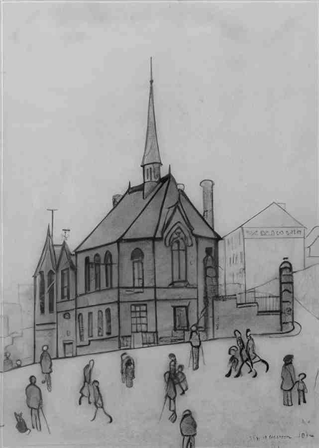 L S Lowry Old Chapel, Newcastle Upon Tyne A4 Photo Print 1