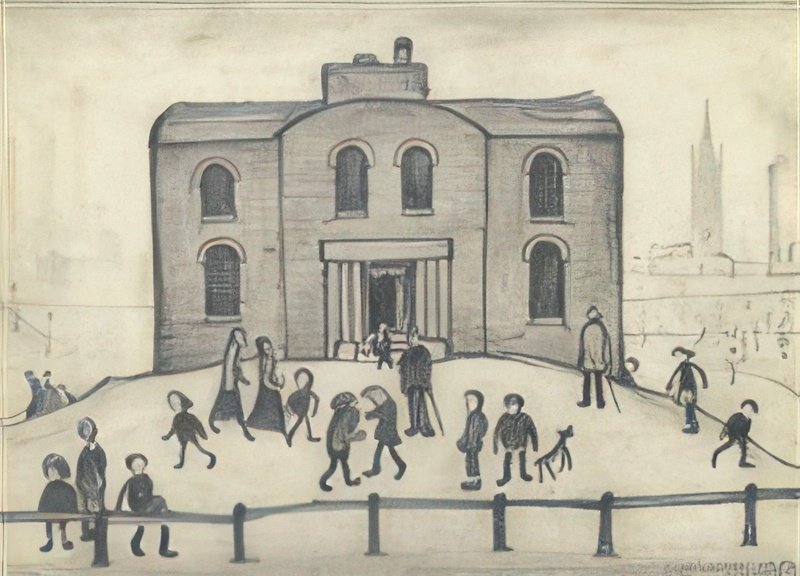 L S Lowry Old House(1) A4 Photo Print 1