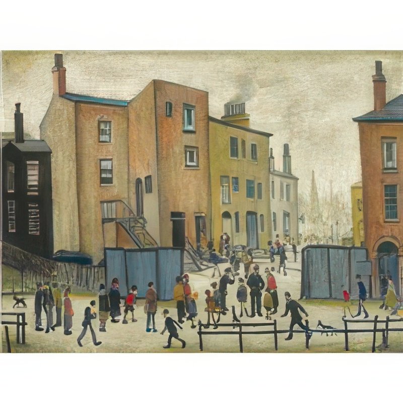 L S Lowry Old Houses 1 A4 Art Photo Print 1
