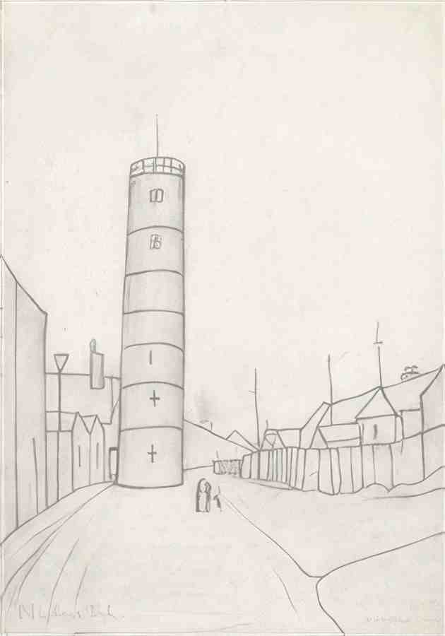 L S Lowry Old Lighthouse, Blyth A4 Art Photo Print