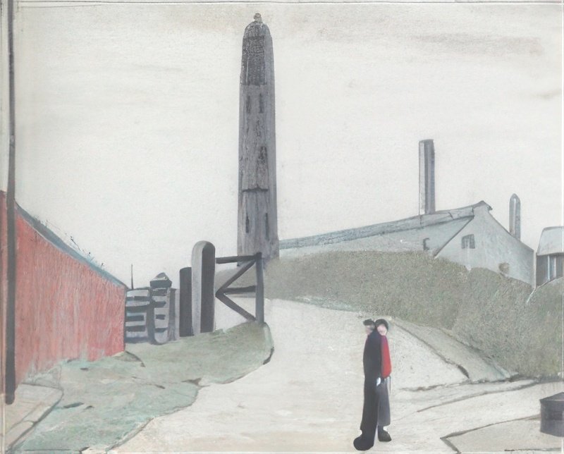 L S Lowry Old Shot Tower, Newcastle Upon Tyne A4 Art Photo Print 1
