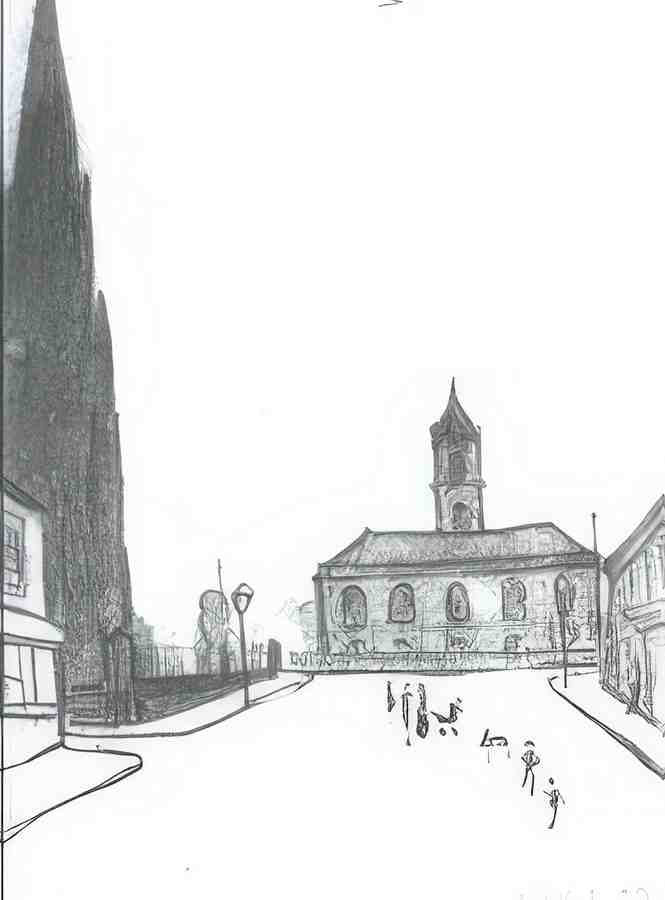 L S Lowry Old Town Hall, Middlesborough (2) A4 Photo Print 1