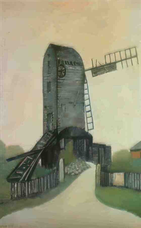 L S Lowry Old Windmill, Bexhill A4 Art Photo Print