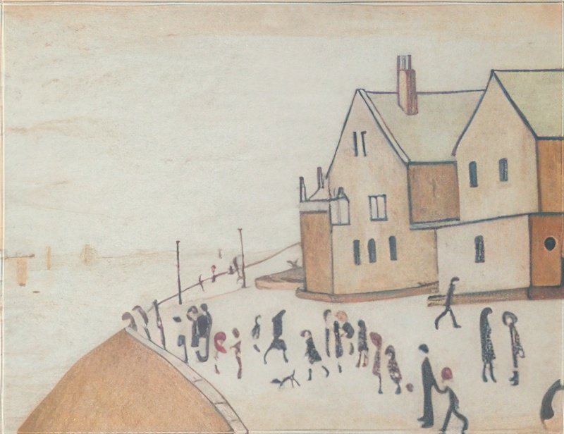 L S Lowry On A Promenade_ Hartlepool 2 A4 Art Photo Print 1