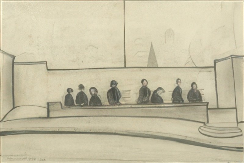 L S Lowry On The Canongate, Edinburgh 1 A4 Art Photo Print 1