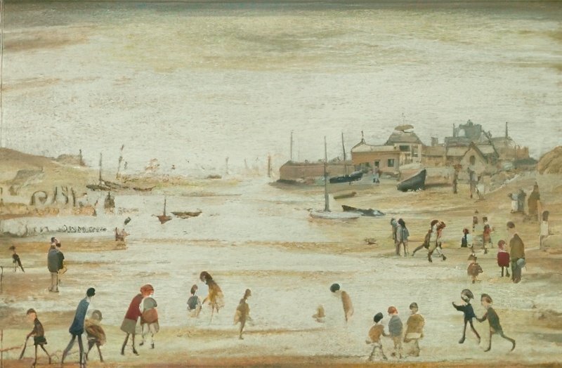 L S Lowry On The Sands 2 A4 Art Photo Print 1
