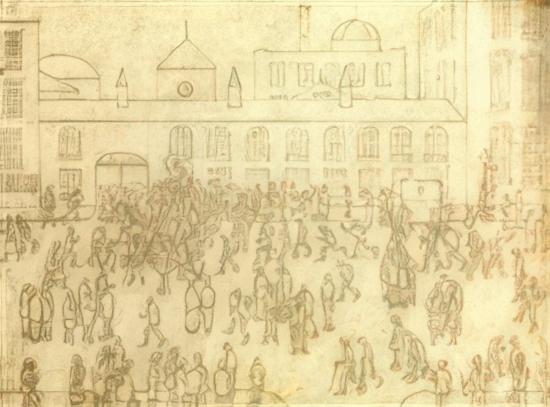L S Lowry Open Air Meeting 1 A4 Art Photo Print 1