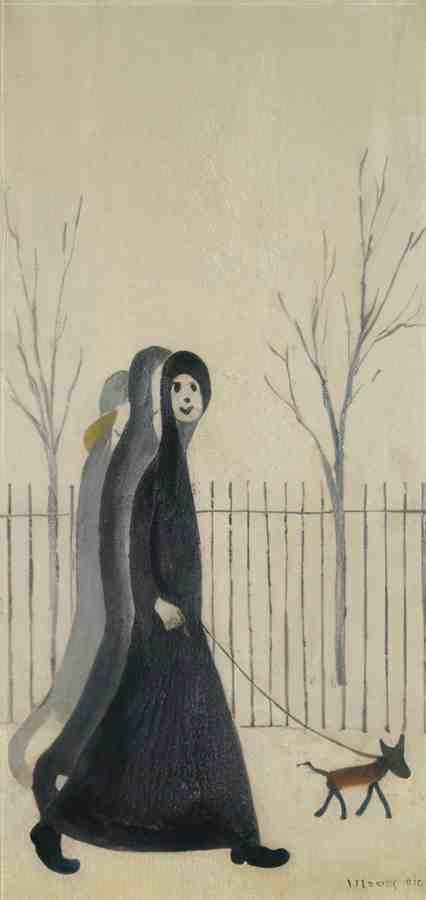 L S Lowry Out For A Walk(1) A4 Photo Print
