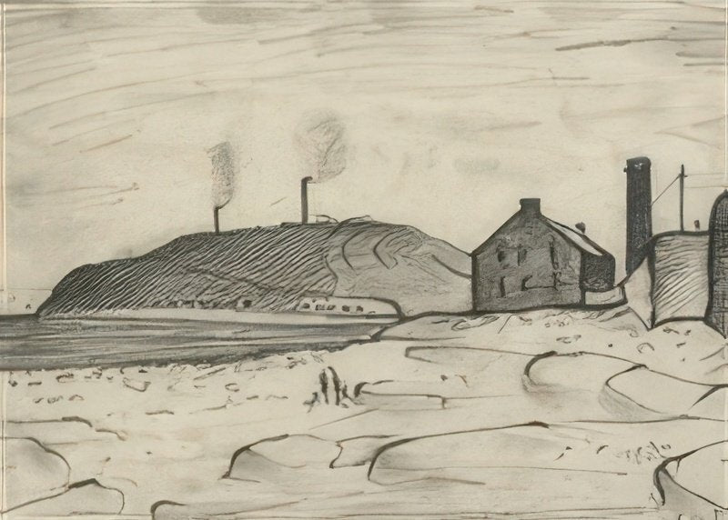 L S Lowry Parton, Cumberland A4 Photo Print 1
