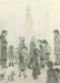 L S Lowry People And Dogs (2) A4 Photo Print