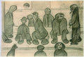 L S Lowry People On The Steps(1) A4 Photo Print 1