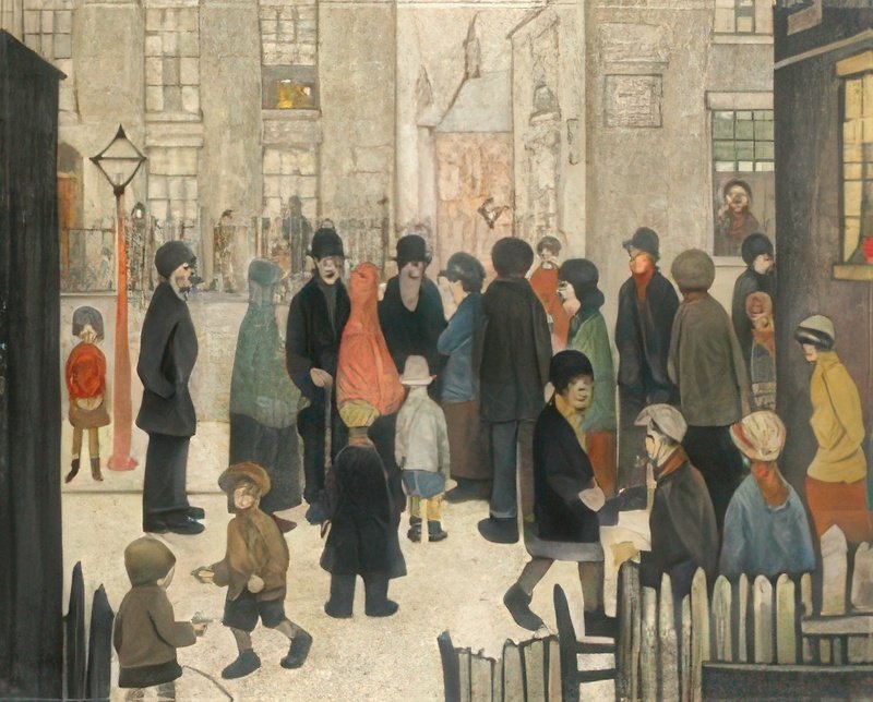 L S Lowry People Talking 1 A4 Art Photo Print 1