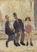 L S Lowry People Talking(2) A4 Photo Print