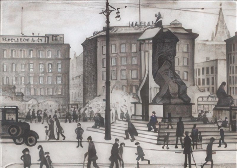 L S Lowry Piccadilly, Manchester 1 A4 Art Photo Print 1