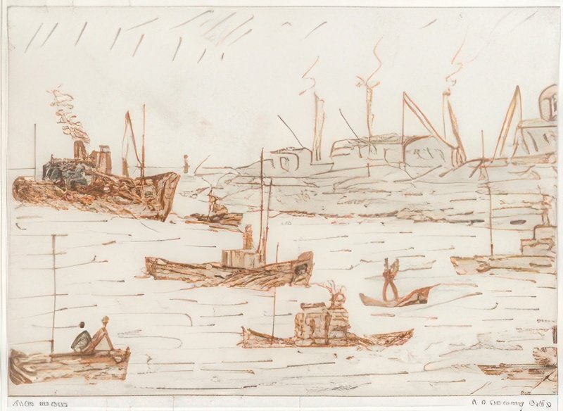 L S Lowry Poole Harbour 2 A4 Art Photo Print 1