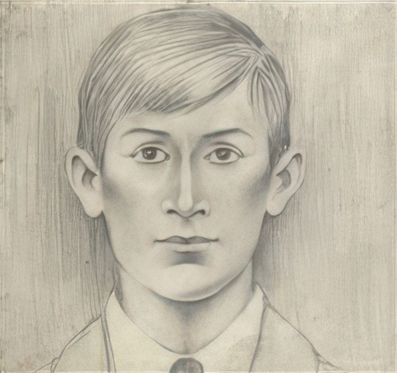 L S Lowry Portrait Of A Boy Self Portrait A4 Art Photo Print 1