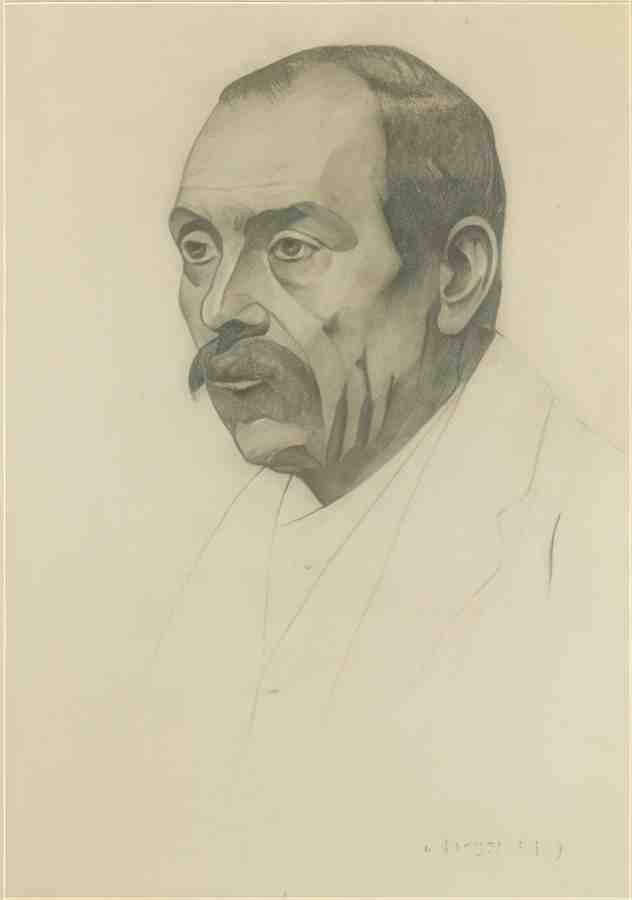 L S Lowry Portrait Of A Man (2) A4 Photo Print 1