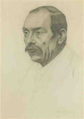 L S Lowry Portrait Of A Man 2 A4 Art Photo Print
