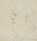 L S Lowry Portrait Of A Man(3) A4 Photo Print 1
