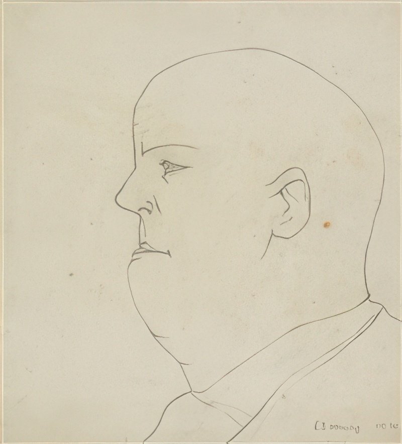 L S Lowry Portrait Of A Man(3) A4 Photo Print 1