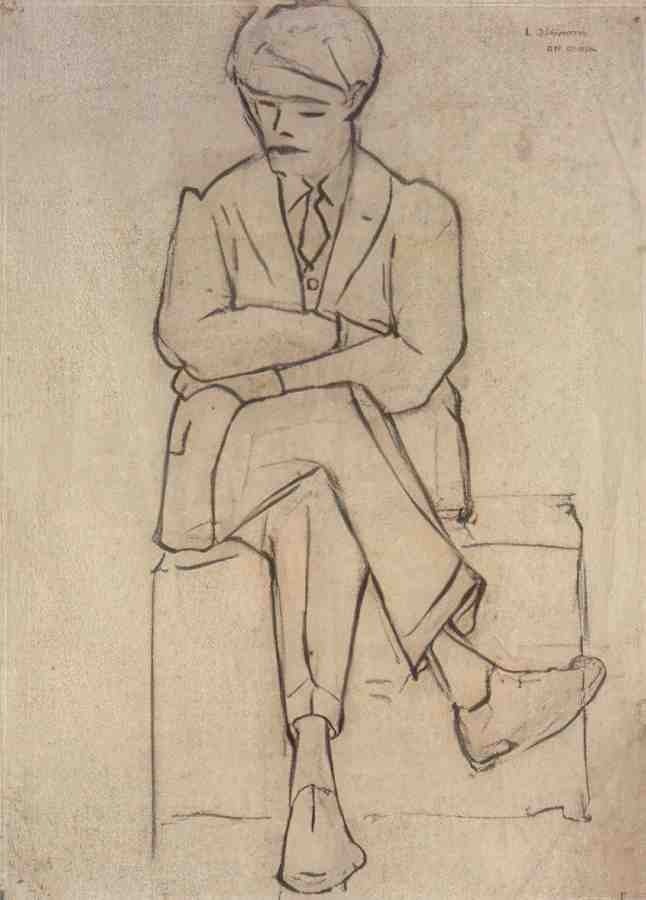 L S Lowry Portrait Of A Man(4) A4 Photo Print