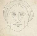 L S Lowry Portrait Of A Woman (2) A4 Photo Print 1