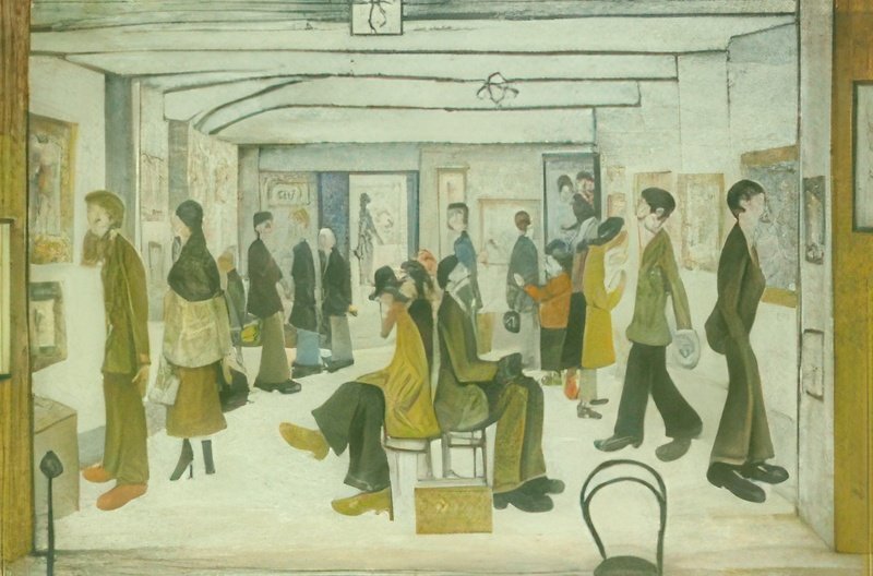 L S Lowry Private View, Manchester A4 Art Photo Print 1