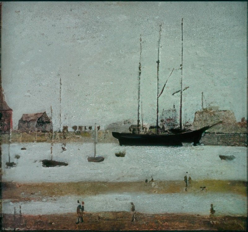 L S Lowry Rhyl Harbour 4 A4 Art Photo Print 1