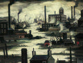 L S Lowry River Scene, Wasteland A4 Photo Print 1