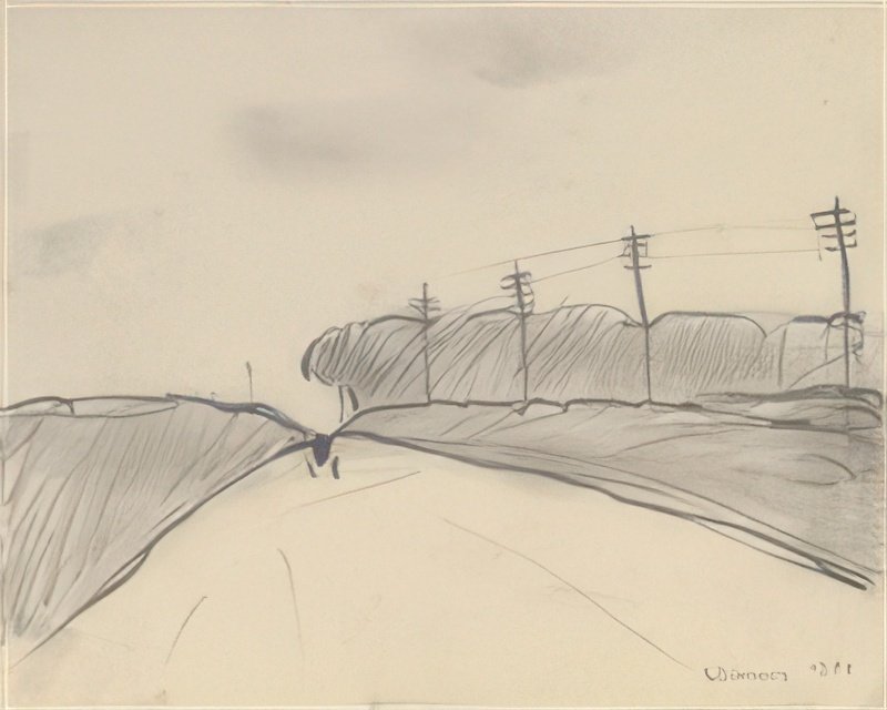 L S Lowry Road With Carriage 2 A4 Art Photo Print 1