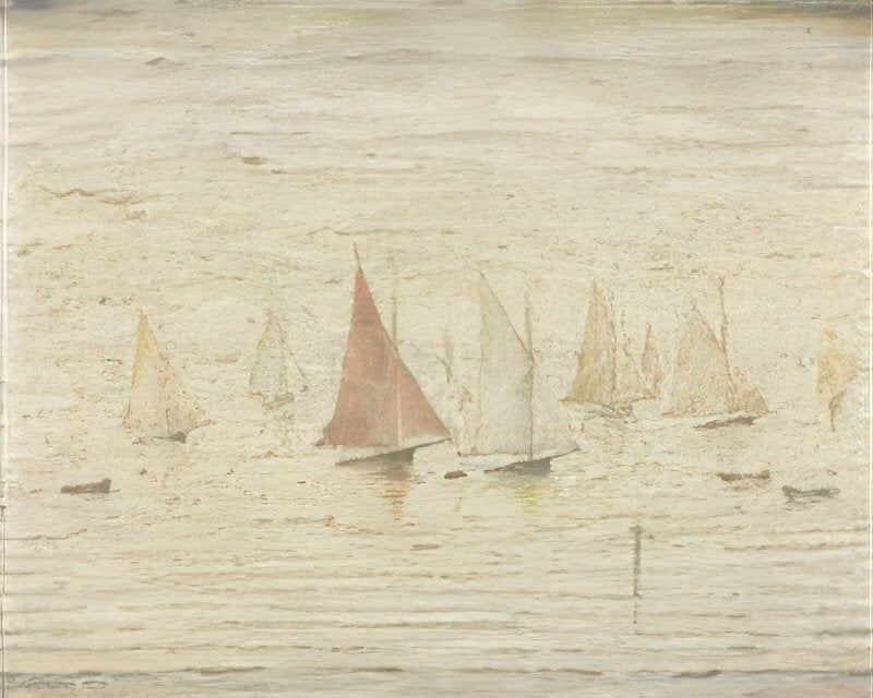 L S Lowry Sailing Boats(1) A4 Photo Print 1
