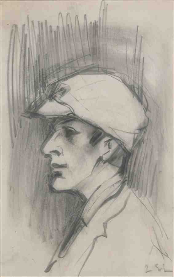 L S Lowry Self Portrait (2) A4 Photo Print