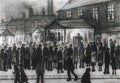 L S Lowry Selling Oilcloth, Oldham Road A4 Art Photo Print 1
