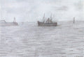 L S Lowry Ship Entering Port(1) A4 Photo Print 1